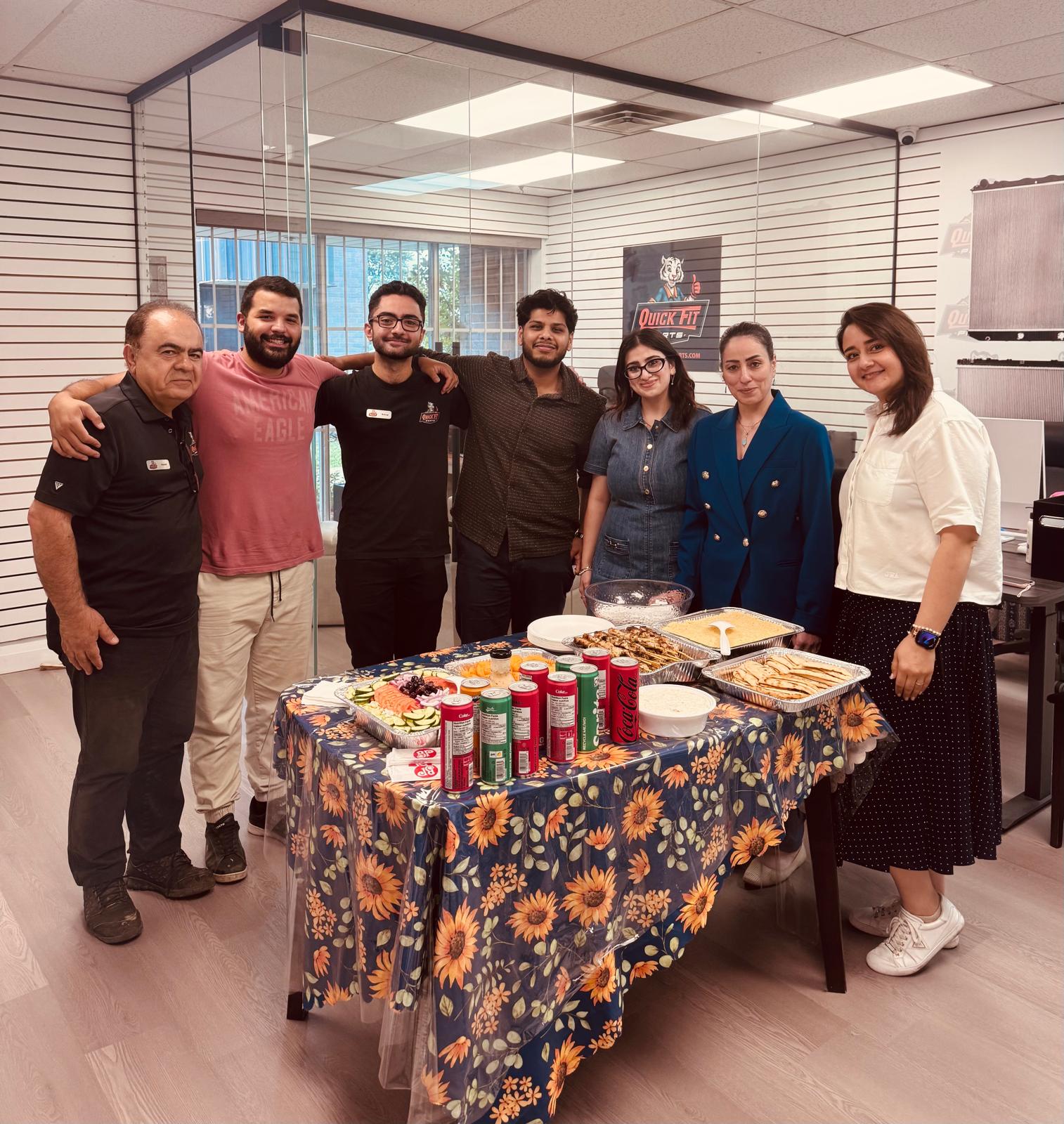 The Quick Fit Parts team together at the office